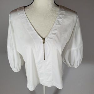 DONNA KARAN Cotton Spandex Pullover Top Medium